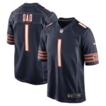Number 1 Dad Chicago Bears Nike Game Jersey - Navy- 49Native