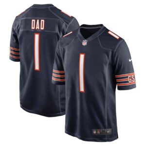 Number 1 Dad Chicago Bears Nike Game Jersey - Navy- 49Native