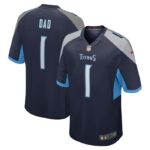 Number 1 Dad Tennessee Titans Nike Game Jersey - Navy- 49Native