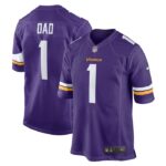 Number 1 Dad Minnesota Vikings Nike Game Jersey - Purple- 49Native