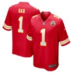 Number 1 Dad Kansas City Chiefs Nike Game Jersey - Red- 49Native