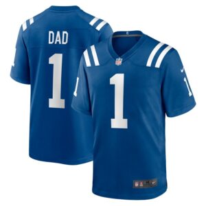 Number 1 Dad Indianapolis Colts Nike Game Jersey - Royal- 49Native