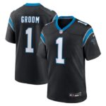 Number 1 Groom Carolina Panthers Nike Game Jersey - Black- 49Native