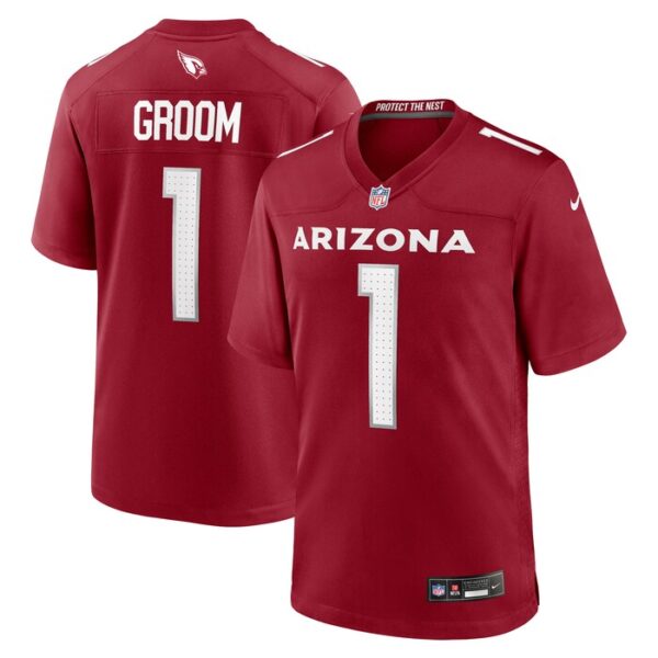 Number 1 Groom Arizona Cardinals Nike Game Jersey - Cardinal- 49Native