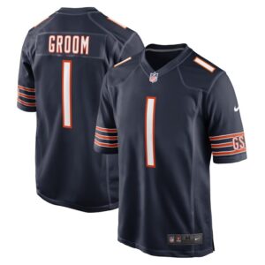 Number 1 Groom Chicago Bears Nike Game Jersey - Navy- 49Native