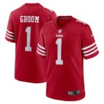 Number 1 Groom San Francisco 49ers Nike Game Jersey - Scarlet- 49Native
