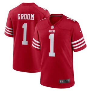Number 1 Groom San Francisco 49ers Nike Game Jersey - Scarlet- 49Native