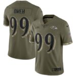 Odafe Oweh Baltimore Ravens Nike 2022 Salute To Service Limited Jersey - Olive- 49Native