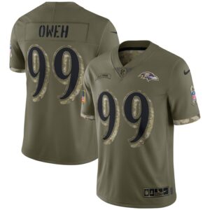 Odafe Oweh Baltimore Ravens Nike 2022 Salute To Service Limited Jersey - Olive- 49Native