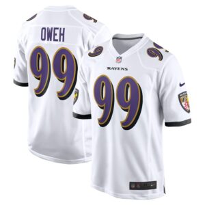 Odafe Oweh Baltimore Ravens Nike Game Jersey - White- 49Native