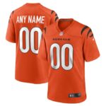 Cincinnati Bengals Nike Alternate Game Custom Jersey - Orange- 49Native