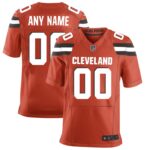 Cleveland Browns Nike Custom Alternate Elite Jersey - Orange- 49Native