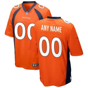 Denver Broncos Nike Custom Game Jersey - Orange- 49Native