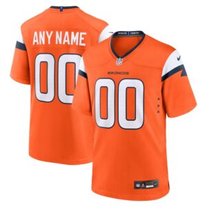 Denver Broncos Nike Mile High Collection Custom Game Jersey - Orange- 49Native