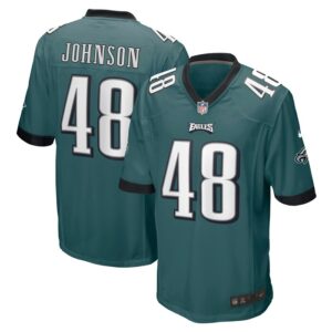 Patrick Johnson Philadelphia Eagles Nike Game Player Jersey - Midnight Green- 49Native