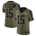 Patrick Mahomes Kansas City Chiefs Nike Salute To Service Limited Player Jersey - Olive- 49Native