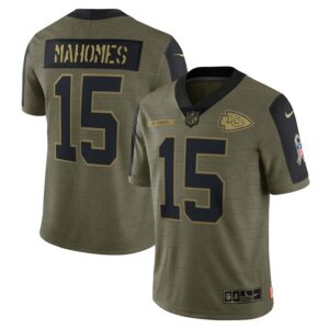 Patrick Mahomes Kansas City Chiefs Nike Salute To Service Limited Player Jersey - Olive- 49Native