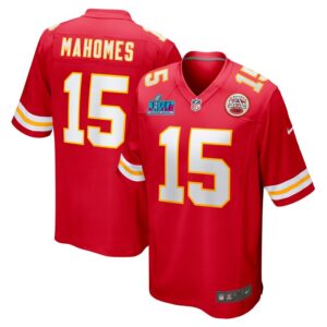 Patrick Mahomes Kansas City Chiefs Nike Super Bowl LVII (2022 Season) Patch Game Jersey - Red- 49Native