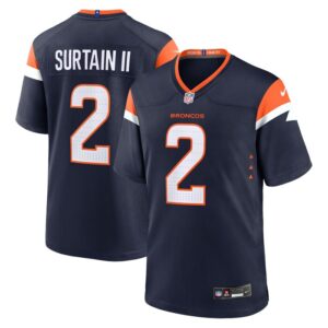 Patrick Surtain II Denver Broncos Nike Mile High Collection Alternate Game Jersey - Navy- 49Native