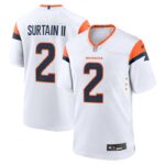 Patrick Surtain II Denver Broncos Nike Mile High Collection Game Jersey - White- 49Native