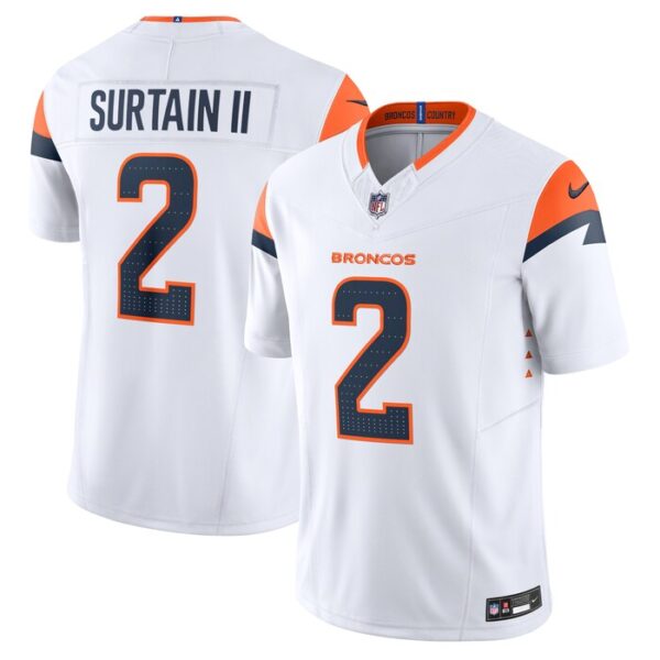 Patrick Surtain II Denver Broncos Nike Mile High Collection Vapor F.U.S.E. Limited Jersey - White- 49Native