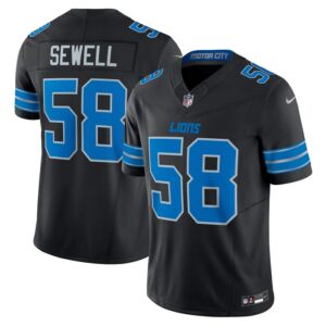 Penei Sewell Detroit Lions Nike Vapor F.U.S.E. Alternate Limited Jersey - Black- 49Native
