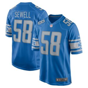 Penei Sewell Detroit Lions Nike Game Jersey - Blue- 49Native