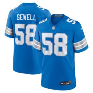 Penei Sewell Detroit Lions Nike Game Jersey - Blue- 49Native