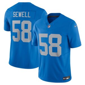 Penei Sewell Detroit Lions Nike Vapor F.U.S.E. Alternate Limited Jersey - Blue- 49Native