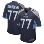 Peter Skoronski Tennessee Titans Nike 2023 NFL Draft First Round Pick Game Jersey - Navy- 49Native