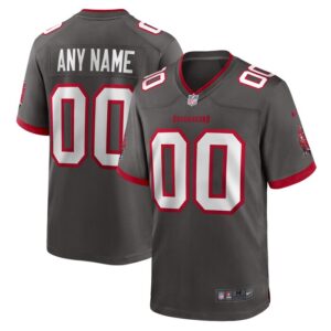 Tampa Bay Buccaneers Nike Alternate Custom Game Jersey - Pewter- 49Native