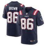 Pharaoh Brown New England Patriots Nike Team Game Jersey -  Navy- 49Native