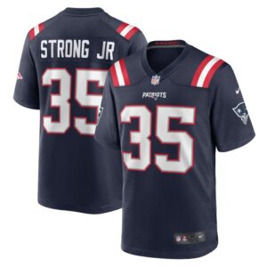 Pierre Strong Jr. New England Patriots Nike Game Player Jersey - Navy- 49Native