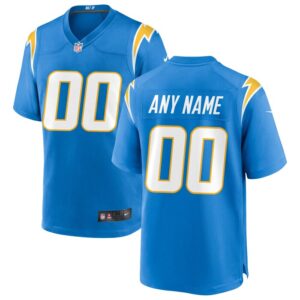 Los Angeles Chargers Nike Custom Game Jersey - Powder Blue- 49Native