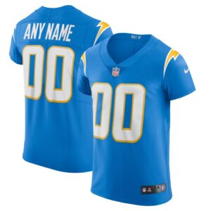 Los Angeles Chargers Nike Vapor Elite Custom Jersey - Powder Blue- 49Native