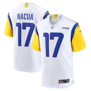 Puka Nacua Los Angeles Rams Nike Game Jersey - White- 49Native