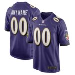 Baltimore Ravens Nike Custom Game Jersey - Purple- 49Native