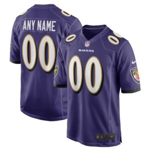 Baltimore Ravens Nike Custom Game Jersey - Purple- 49Native
