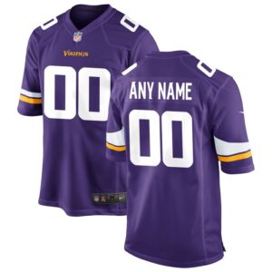 Minnesota Vikings Nike Custom Game Jersey - Purple- 49Native