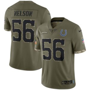 Quenton Nelson Indianapolis Colts Nike 2022 Salute To Service Limited Jersey - Olive- 49Native