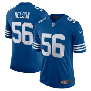Men's Nike Quenton Nelson Royal Indianapolis Colts Alternate Vapor Limited Jersey- 49Native