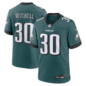 Quinyon Mitchell Philadelphia Eagles Nike 2024 NFL Draft First Round Pick Player Game Jersey - Midnight Green- 49Native