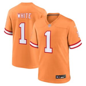 Rachaad White Tampa Bay Buccaneers Nike Throwback Game Jersey - Orange- 49Native