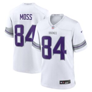 Randy Moss Minnesota Vikings Nike Alternate Retired Player Game Jersey - White- 49Native