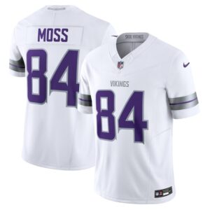 Randy Moss Minnesota Vikings Nike Alternate Vapor F.U.S.E. Retired Player Limited Jersey - White- 49Native