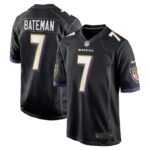 Rashod Bateman Baltimore Ravens Nike Game Player Jersey - Black- 49Native