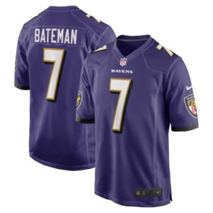 Rashod Bateman Baltimore Ravens Nike Game Player Jersey - Purple- 49Native