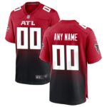 Atlanta Falcons Nike Alternate Custom Game Jersey - Red- 49Native