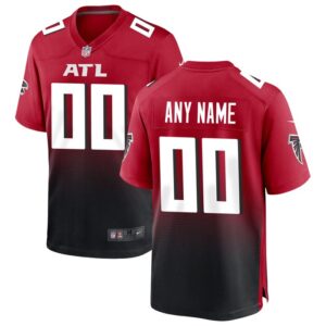 Atlanta Falcons Nike Alternate Custom Game Jersey - Red- 49Native
