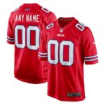 Buffalo Bills Nike Alternate Custom Game Jersey - Red- 49Native